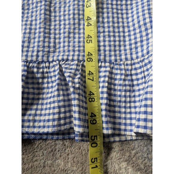 Nobody's Child Women's Sz 12 Dress Delilah Gingham Cotton Cottage Homestead Blue - Picture 5 of 14